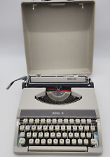 Vintage 1970s Royal Mercury Typewriter Portable w/ Cover Case Clean Works GVC picture