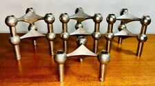(7) Fritz Nagel Modular Candle Holders, Chrome, Tripod Stacking (Germany) picture