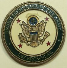 Under Secretary of the Army Les Brownlee Challenge Coin picture