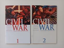 2006 Marvel Civil War 1 & 2  1st prints -Spiderman Reveals Identitiy- HIGH GRADE picture