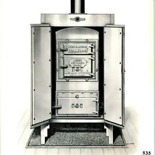 1920s Waterman Waterbury Wood Burner Furnace Real Photo Drawing Salesman Ad 4 2S picture