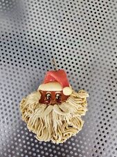 Handmade Vintage Clay Santa Claus Christmas Ornament picture