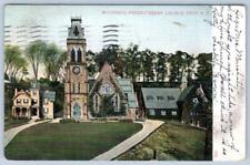 1908 TROY NEW YORK NY WOODSIDE PRESBYTERIAN CHURCH ANTIQUE POSTCARD picture