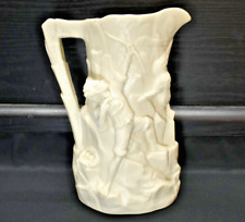 Antique 1850's English - Parian Ware Pitcher - Eagle Egg Thieves (230) picture