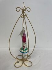 2002 Christopher Radko Ornament Guiding Light Lighthouse w/Stand RARE 76B w/Tags picture