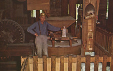Man inside Historic Hamer's Mill Spring Mill State Park Chrome Vintage Post Card picture