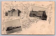 Malmo Sweden Vintage Postcard. Hotel Horn, Raduset, Hamnen. 1900s picture