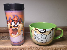 Vintage Tazmanian Devil Taz Looney Tunes 24 oz Coffee Mug  & 18 oz Tumbler picture