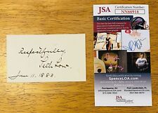Seth Low Signed Autographed 2.5 x 4 Card JSA Certified New York City Mayor picture
