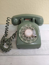 Vintage Bell System Western Electric Rotary Dial Desk Telephone Green 1970s picture