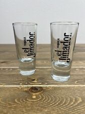 El Jimador Tequila Set 2 Agave Logo Tall Shooter Shot Glasses picture