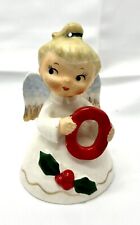RARE 1956 Lefton Vintage Christmas Noel “O”Angel Bell Figurine Ornament picture