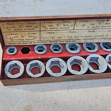 vintage Warner tools  Metric conversion SOCKETS SET OF 12 picture