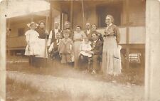Newark Ohio 1911 RPPC Real Photo Postcard Group Portrait at Lake picture