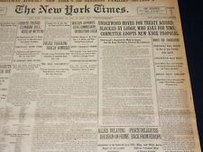 1919 DECEMBER 21 NEW YORK TIMES - UNDERWOOD MOVES FOR TREATY ACCORD - NT 8536 picture