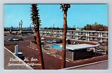Sacramento CA-California, Valley Hi Inn, Advertisement, Vintage Postcard picture