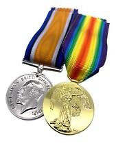 WW1 Medal Pair, British War And Victory Medals, Brand New, Replica picture