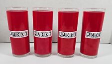 Vintage 1960s Jack's Family Restaurant Big Jack Red Glasses Set of 4 picture