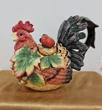 Vintage Fitz & Floyd Country Gourmet Figural Rooster Teapot 6 7/8