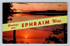 Ephraim WI-Wisconsin, General Banner Greetings, Antique, Vintage Postcard picture