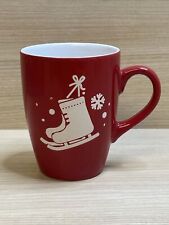 California Pantry Winter Christmas Coffee Mug Cup Red White Ice Skate Snow picture