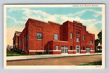 Newton KS-Kansas, Lindley Hall, Antique, Vintage Postcard picture