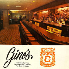 Vintage 1985 Gino's Restaurant Menu Spring Street San Francisco California picture