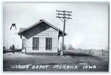 c1960's Wabash Moravia Iowa IA Railroad Train Depot Station RPPC Photo Postcard picture