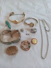 Junk Drawer Lot Jewelry Vintage Watches Gold Filled 925 As Is Sterling Bracelet  picture