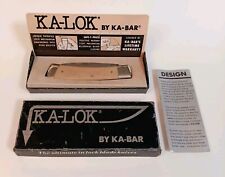 KA-BAR Knife KA-LOK Folding Knife Lockback Japan 2222 Vintage Box Papers  picture