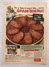 Vintage 1952 Spam Print Ad - Full Page - Spam-Bean Bake picture