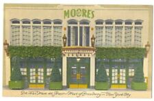 NYC - DINTY MOORE'S RESTAURANT - 1940's LINEN Postcard Storefront picture