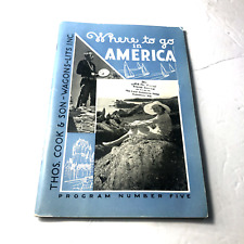 1933 Thomas Cook, Where To Go In America, Travel Guide. picture