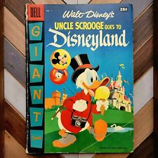 DELL GIANT: Uncle Scrooge Goes To Disneyland #1 VG (1957) Carl Barks Silver Age picture