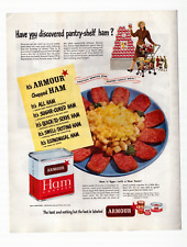 Vintage Print Ad 1948 Armour Ham Chopped Canned Meat Ham 'n' Eggs picture