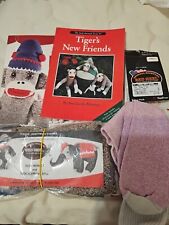 Lot Of 4 Pr+ Sock Monkey and Sock Elephant Doll Kit Fox River Rockford Red Heel picture