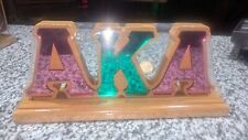 Alpha Kappa Alpha AKA Mirrored Letters Wooden Desk Ornamen picture