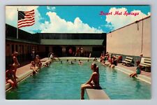 Desert Hot Springs CA-California, Relaxing At Pool, Antique, Vintage Postcard picture