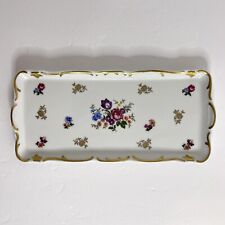 VTG Reichenbach Rectangle Bone China Tray Made in the GDR East Germany Floral picture