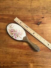 Vintage Antique Victorian Floral Decorated Hand Painted Porcelain Vanity Mirror picture