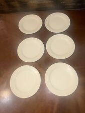 6 Thomas O'Brien Clair Dinner Plate Cream With Embossed Verge 11” 1 Tiny Chip picture
