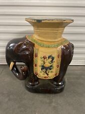 Vintage Beautifully Hand-Painted Ceramic Garden Elephant picture