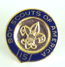 Vintage BSA Boy Scouts of America 15 Year Membership Tie Tack Pin 15/16