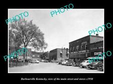 OLD 8x6 HISTORIC PHOTO OF BARBOURVILLE KENTUCKY THE MAIN St & STORES c1950 picture