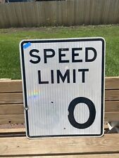 Retired Authentic Street  Sign (Speed Limit 0) 30