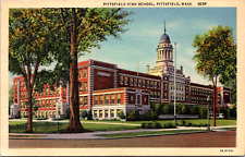 Pittsfield Massachusetts MA Old High School  Vintage c 1910's Postcard picture