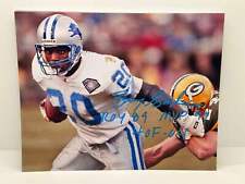 Barry Sanders Inscribed Signed Autographed Photo Authentic 8x10 picture