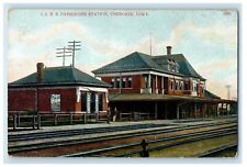 c1910's I. C. R. R. Passenger Station Depot Cherokee Iowa IA Antique Postcard picture