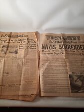 June 1940 May 1945 WWII Newspaper Nazi Germany Battle At Climax Nazis Surrender picture