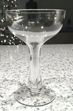 SET OF 6 TRUE 1950's VINTAGE MID CENTURY MODERN HOLLOW STEM CHAMPAGNE GLASSES picture